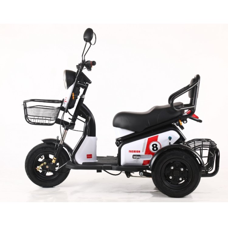 Factory Sales Hot Products City Leisure Light 3 Wheels Moped Scooter 48v Electric Trike 600W 800w Tricycle Electric Tail Basket