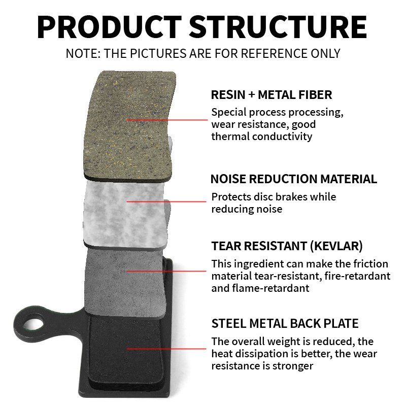 BUCKLOS Bicycle Disc Brake Pads BR-M8000 Resin Disc Ceramic Sintered Metal Brake Pads Mountain Bike Hydraulic Disc Parts