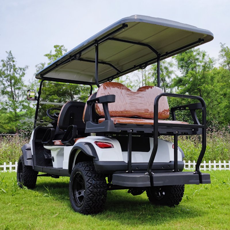 Road Legal Classic 72V AC System Lithium Motorised 4 Wheel 6 Seaters Lifted Electric Utility Off Road Golf Buggy Cart