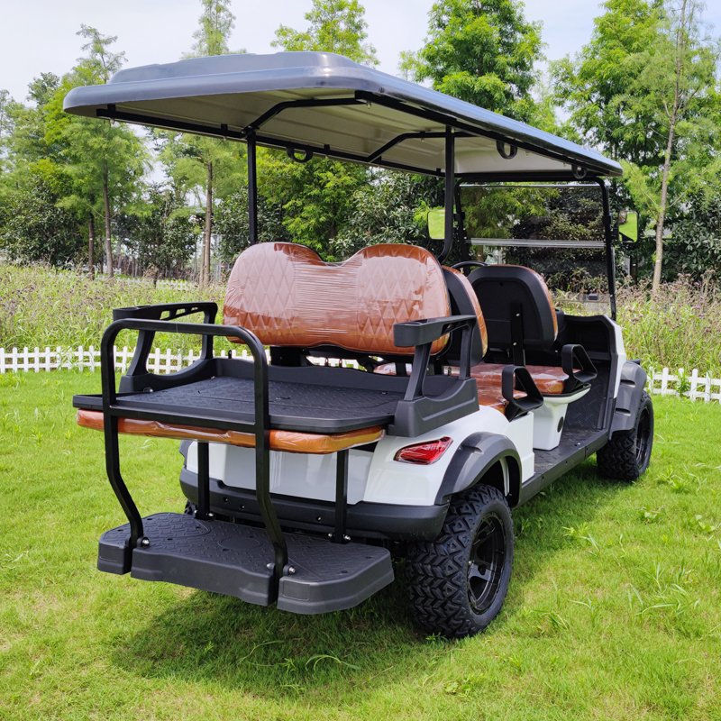 Road Legal Classic 72V AC System Lithium Motorised 4 Wheel 6 Seaters Lifted Electric Utility Off Road Golf Buggy Cart