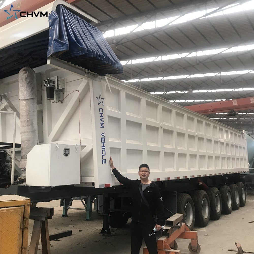 6 Axles 100 Tons Heavy Duty Dump Trailer Tipper Trailer Duty Truck Tipper Truck for Sale