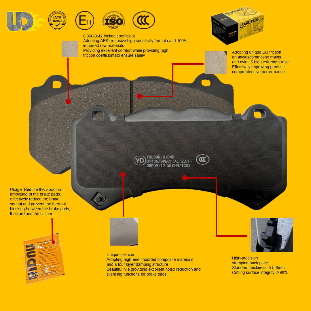 UIDNU Brand Ceramic Front Brake Pads D1347 D40604GH0A AY060NS054 GDB3515 DP1824 P56085N for Infiniti FX50 Premium