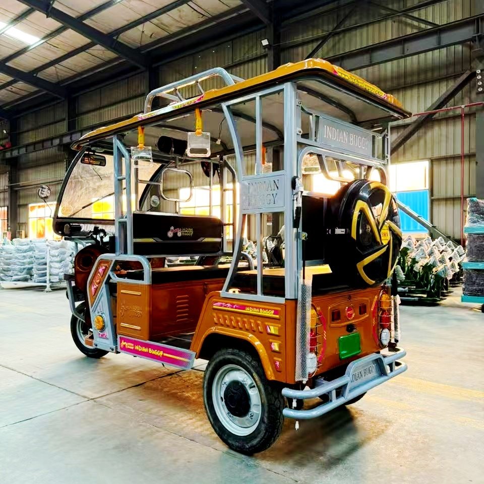 2025 Best-Selling 3 Wheels Electric Rickshaw Tuk Tuk Trike Motorcycle Passenger 6 People Tricycle High Speed Power 1000w 1200W