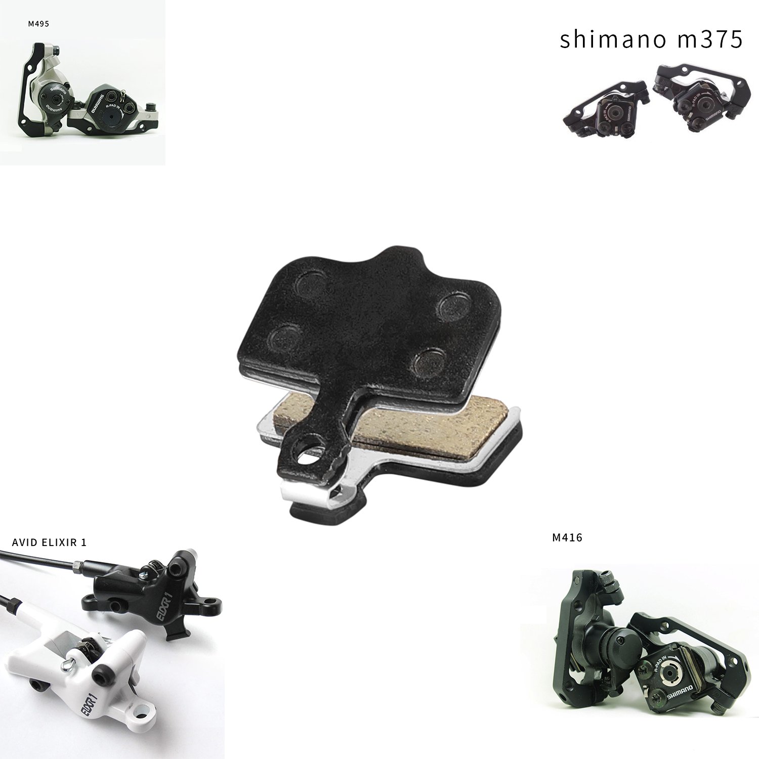 Semi-metallic Brake Pads for ZERO 8X 10X 11X Dualtron Thunder Electric Scooter NUTT Brake Both Front and Rear Brake Calipers