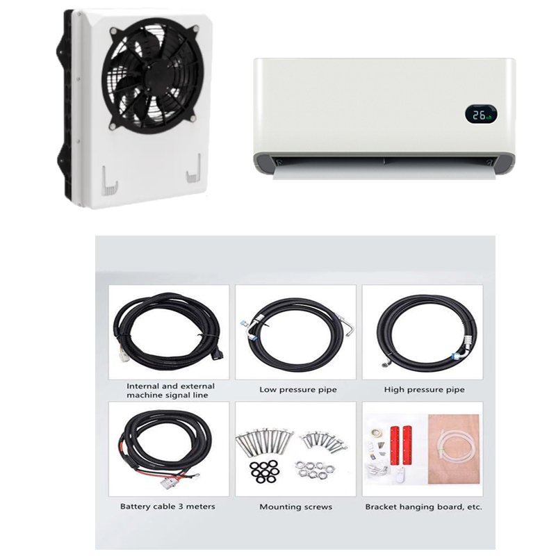 24V AC Mini Auto Parking Air Conditioner for Cars and Caravans Van Vehicle 12V AC Unit