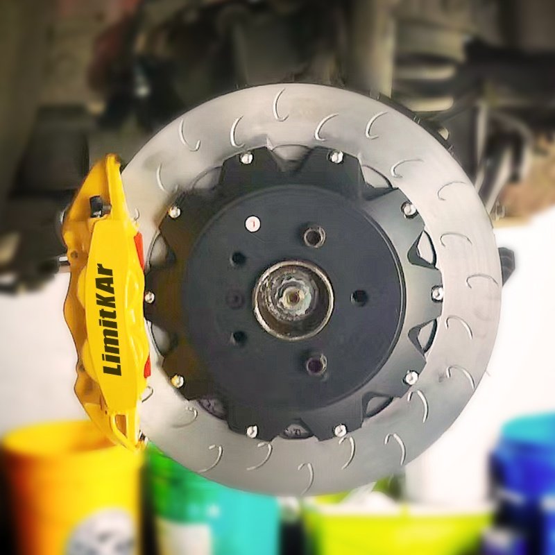 With New Currents Racing E-brake Caliper GT4 4pot Brake Caliper Rear Kit ECOSPORT EDGE Escape explorer Fiesta FOCUS