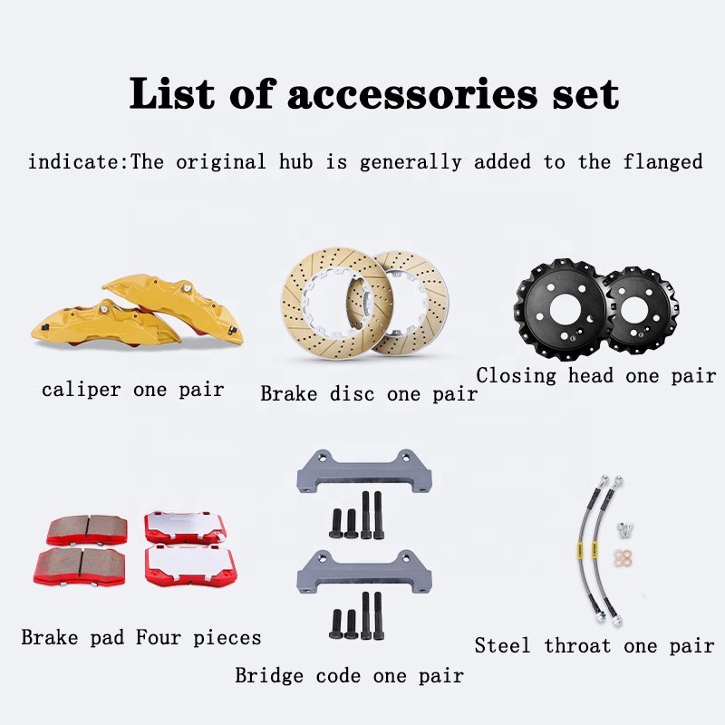 9200 Brake Caliper Racing Auto 4 Port Big Brake Kits for 17 Inch Wheel Nissan Honda Fit Civic Toyota Modified Car