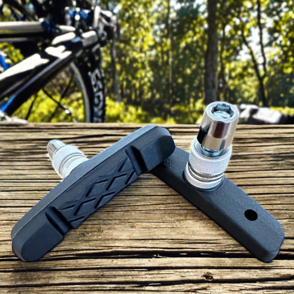 High Quality Steel & Rubber V Brake Pads Excellent Friction Rim Brake Shoes for MTB & Road Bikes for Cycling