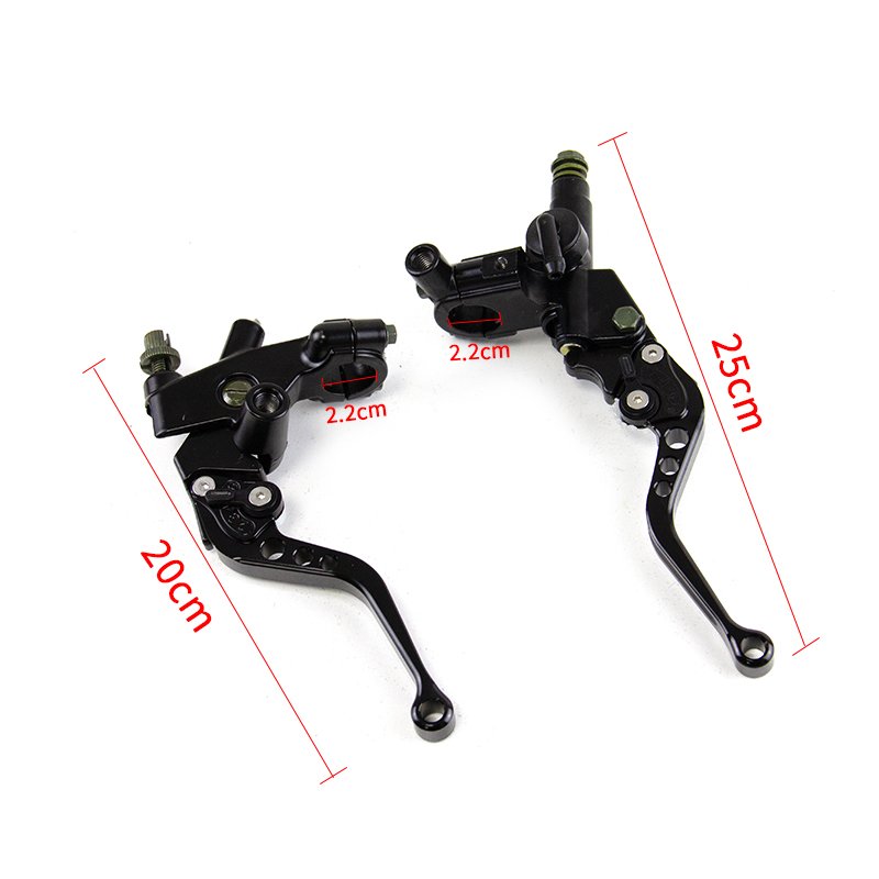 Universal CNC Aluminum Hydraulic Cylinder Master Reservoir Brake Lever Cable Clutch Handle Set