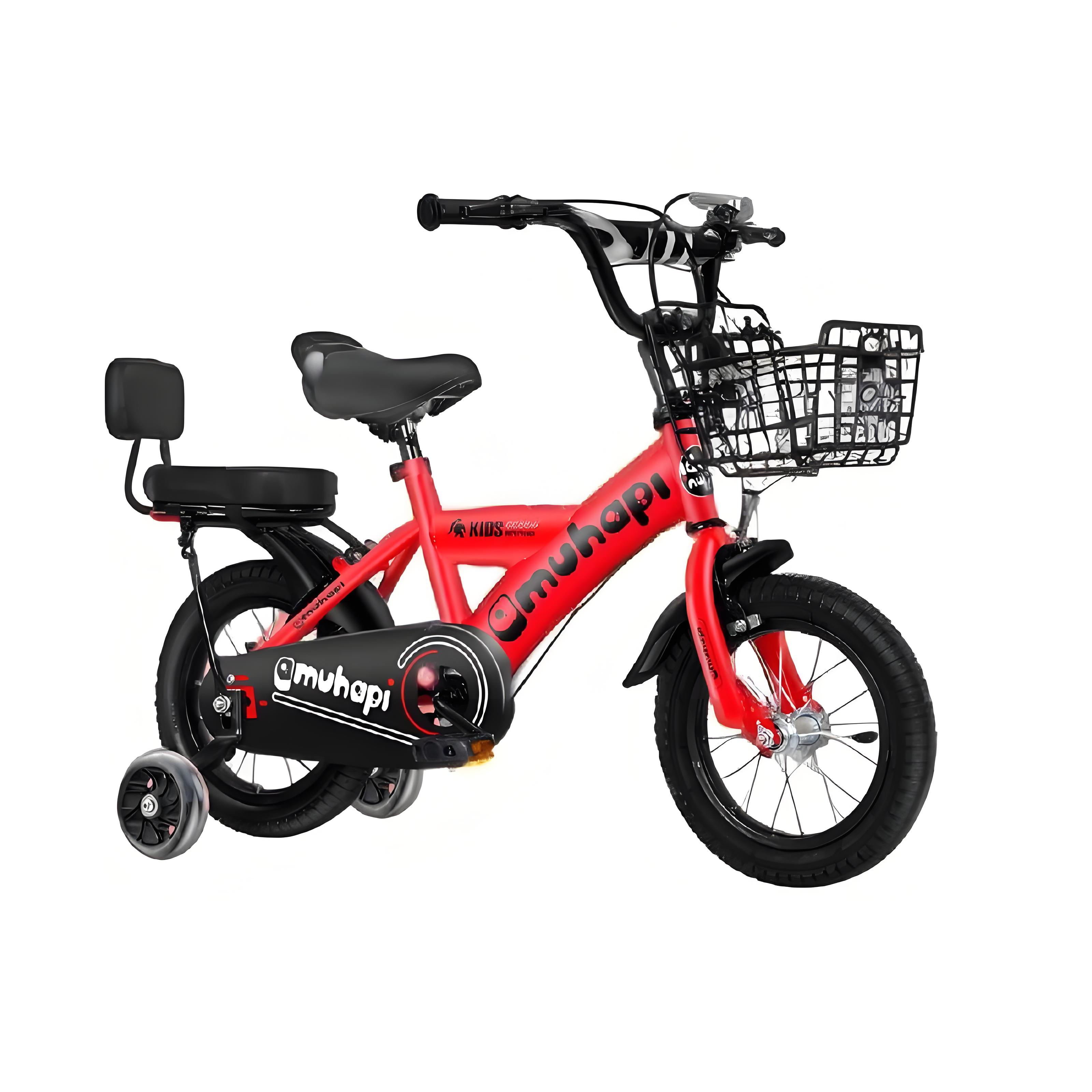 New Design 12-Speed Carbon Steel Kids Bicycle with Front Rear Double Brakes Training Wheels Available 12' 14' 16' 18' 20' Inches