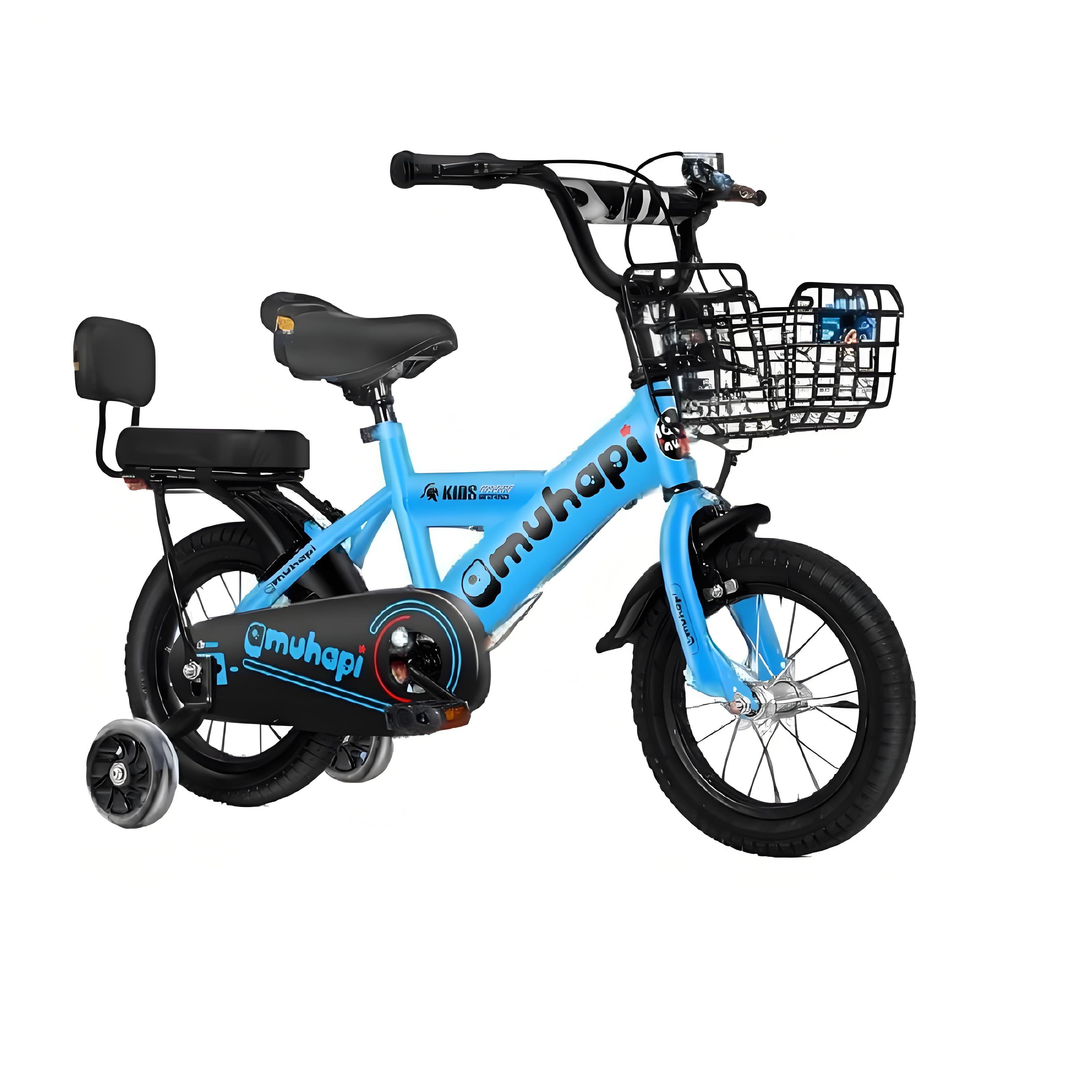 New Design 12-Speed Carbon Steel Kids Bicycle with Front Rear Double Brakes Training Wheels Available 12' 14' 16' 18' 20' Inches