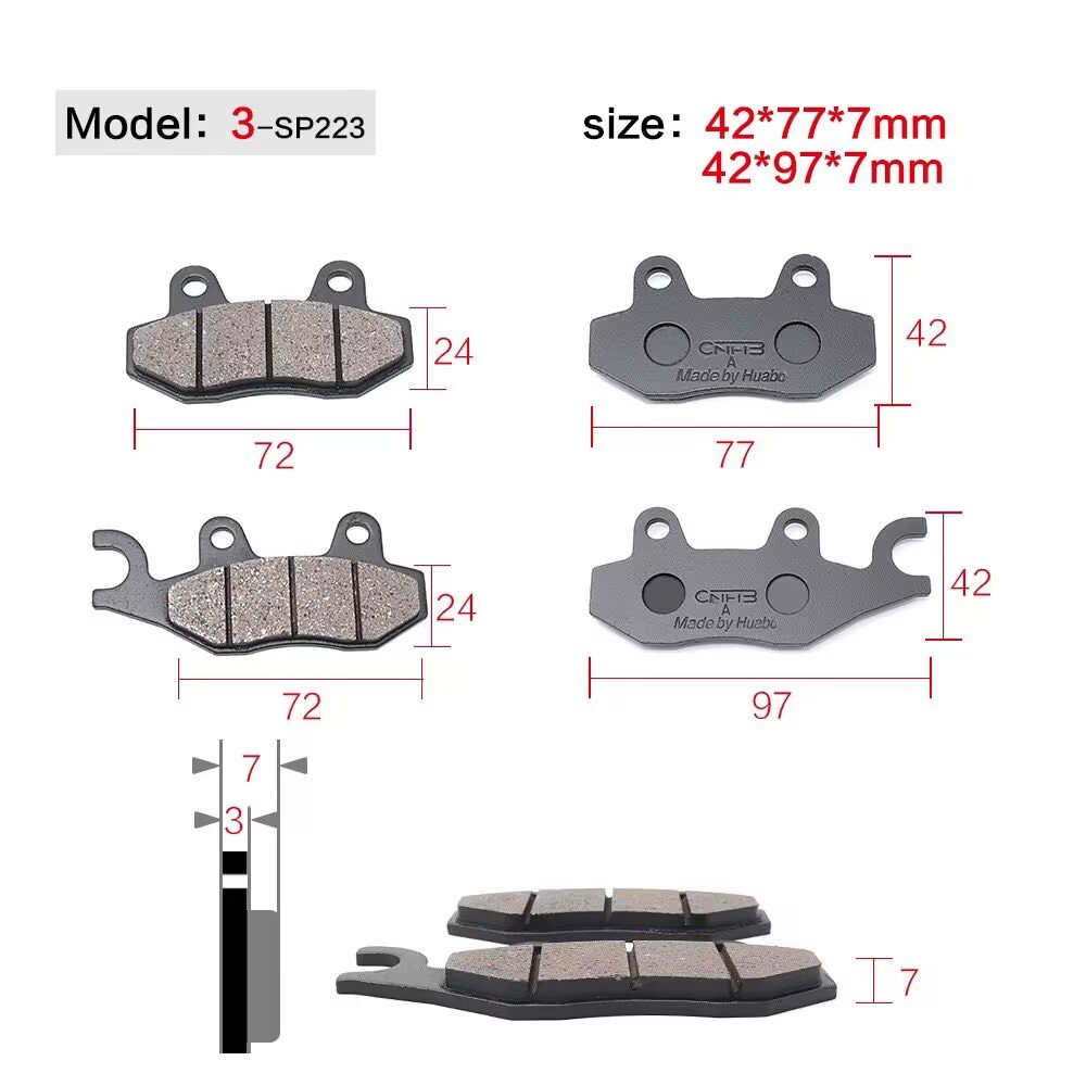 Motorcycle Brake Pads Electric Bike Shoe Pads Bicycle Friction Pads Motorcycle Accessories Brake Skins Assisted Bike Disc Brake