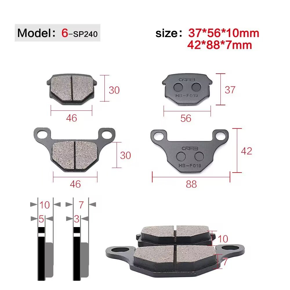 Motorcycle Brake Pads Electric Bike Shoe Pads Bicycle Friction Pads Motorcycle Accessories Brake Skins Assisted Bike Disc Brake