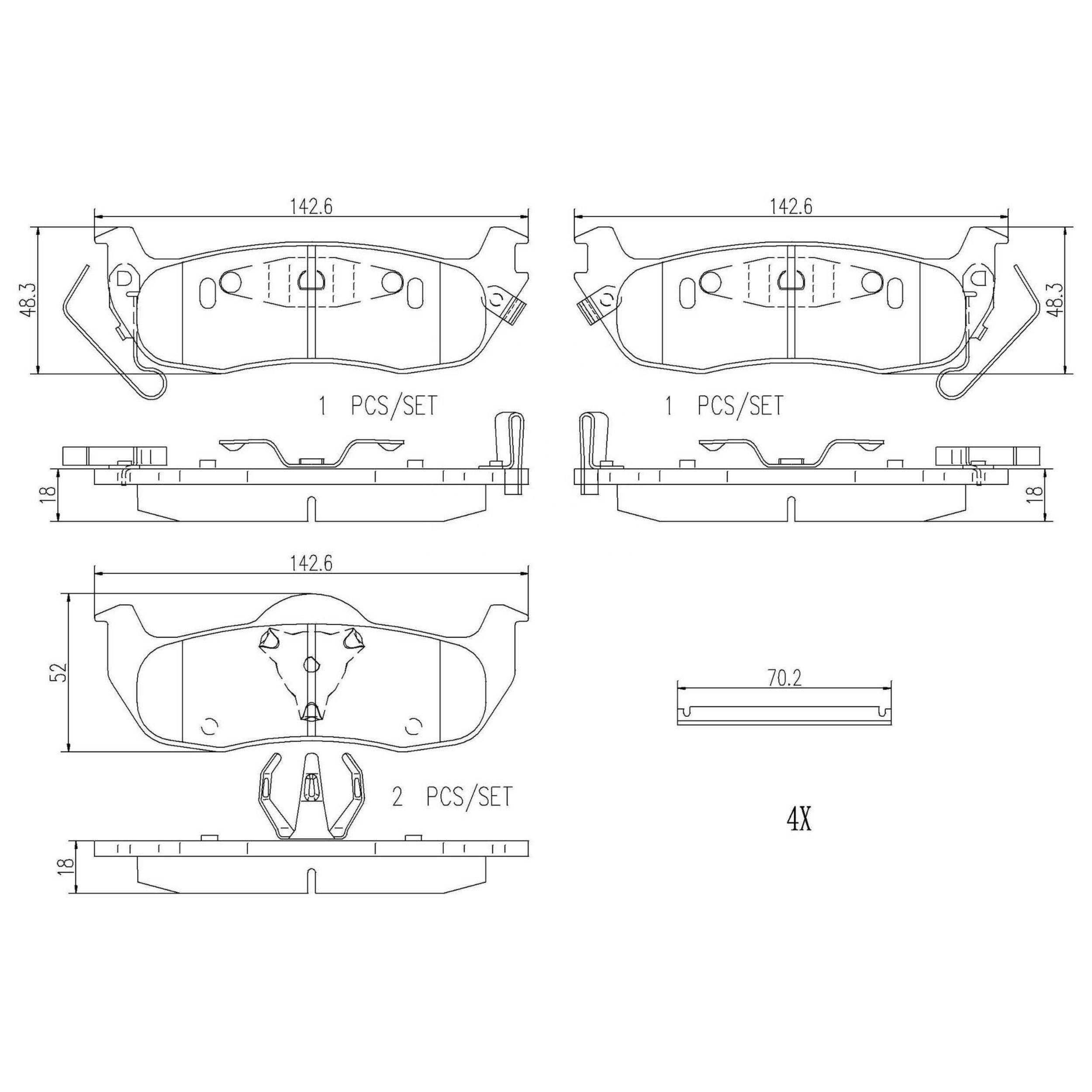 High Performance Factory Auto Parts Brake Pads (Pastillas De Freno) OEM Disc D1041/D1087/wva 24111/24113 Is Rear Axle Brake
