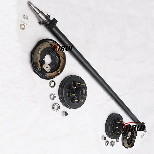 3"Tube 7k-7000 Lb Spring Trailer Axle - Straight Spindle, 12 Inch Electric Brakes, 93.5 HF /77.25 SC