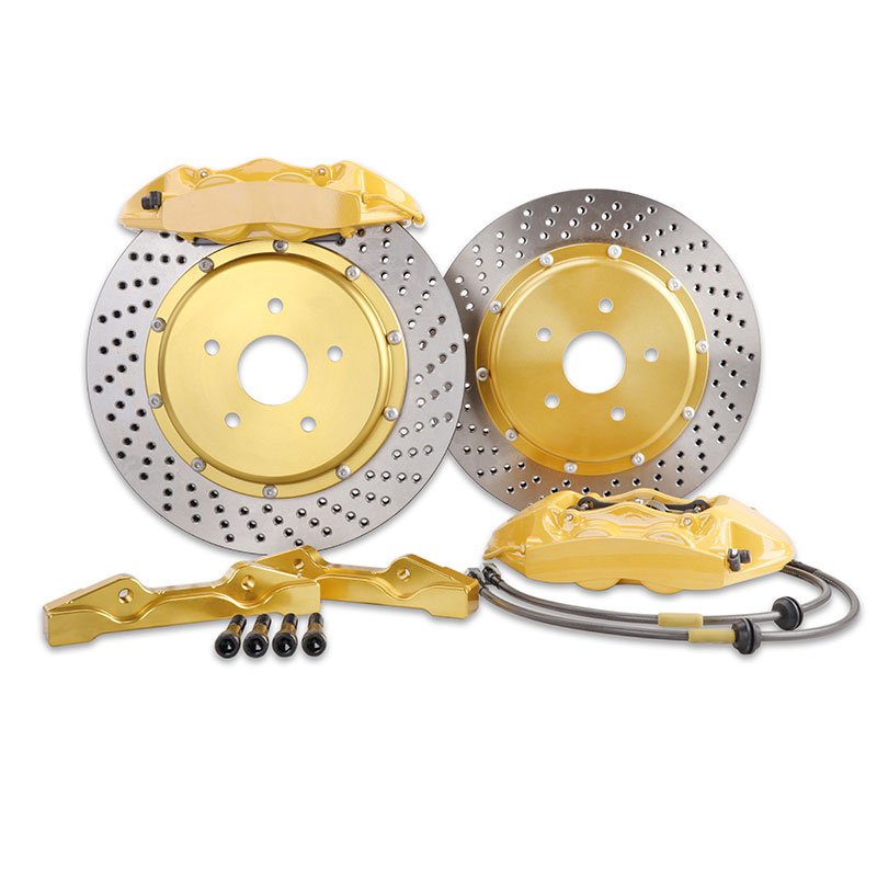 Racing GT4 4pot Brake Caliper Rear Kit With 345/380mm Rotor Disc and Brake Pad for Honda VW Audi BMW Toyota
