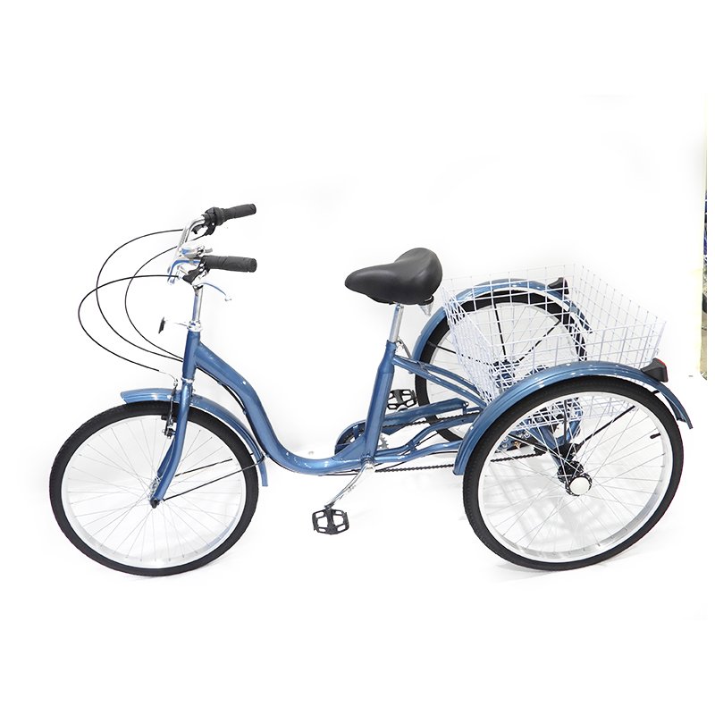 26inch 7Speed 3-wheel Bicycle for Adult Tricycle Seat Height Adjustable 3 Big Wheels Adult Tricycle Bike Pedicab