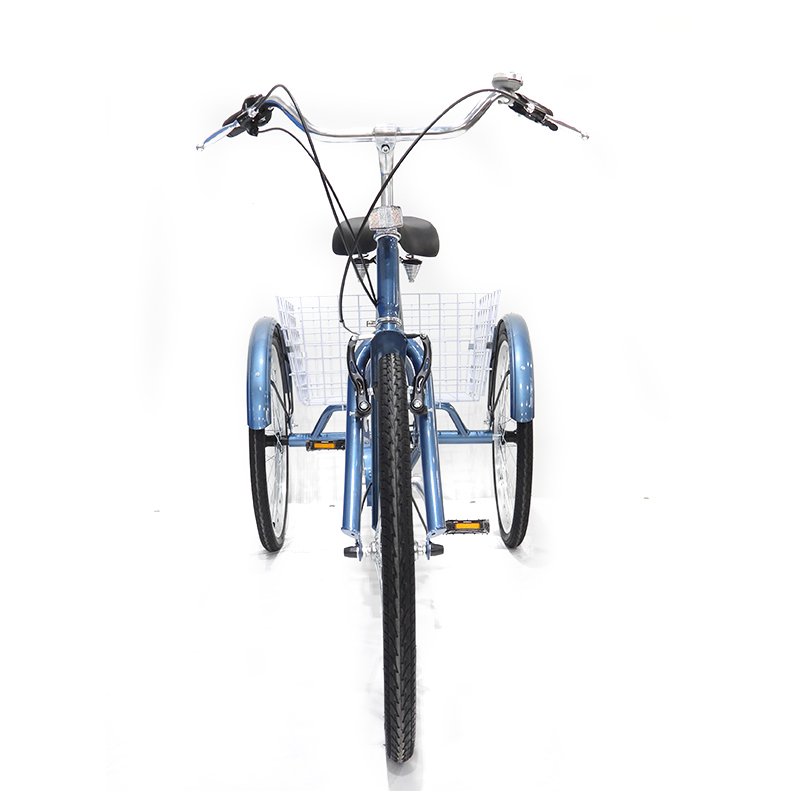 26inch 7Speed 3-wheel Bicycle for Adult Tricycle Seat Height Adjustable 3 Big Wheels Adult Tricycle Bike Pedicab