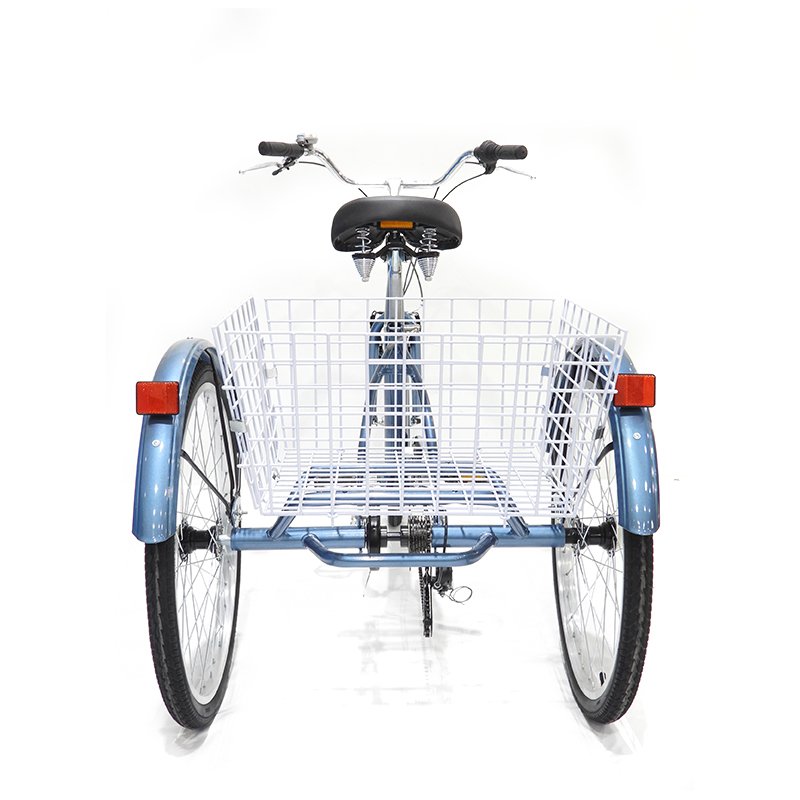 26inch 7Speed 3-wheel Bicycle for Adult Tricycle Seat Height Adjustable 3 Big Wheels Adult Tricycle Bike Pedicab