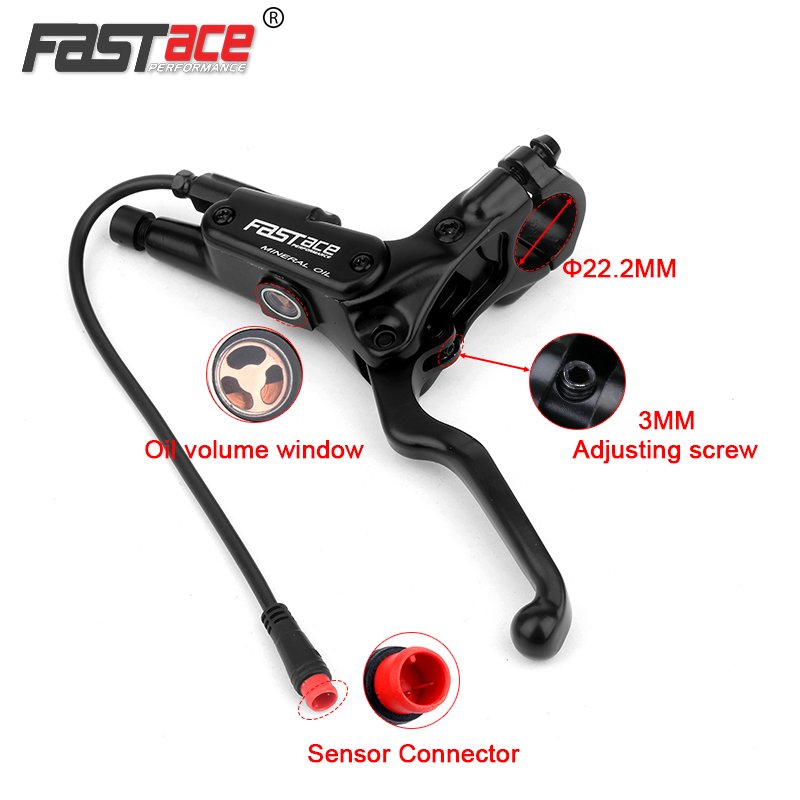 Fastace 4 Pistons Hydraulic Disc Brake E-bike Power Off Sensor Brakes for Surron XC Dirt Bike