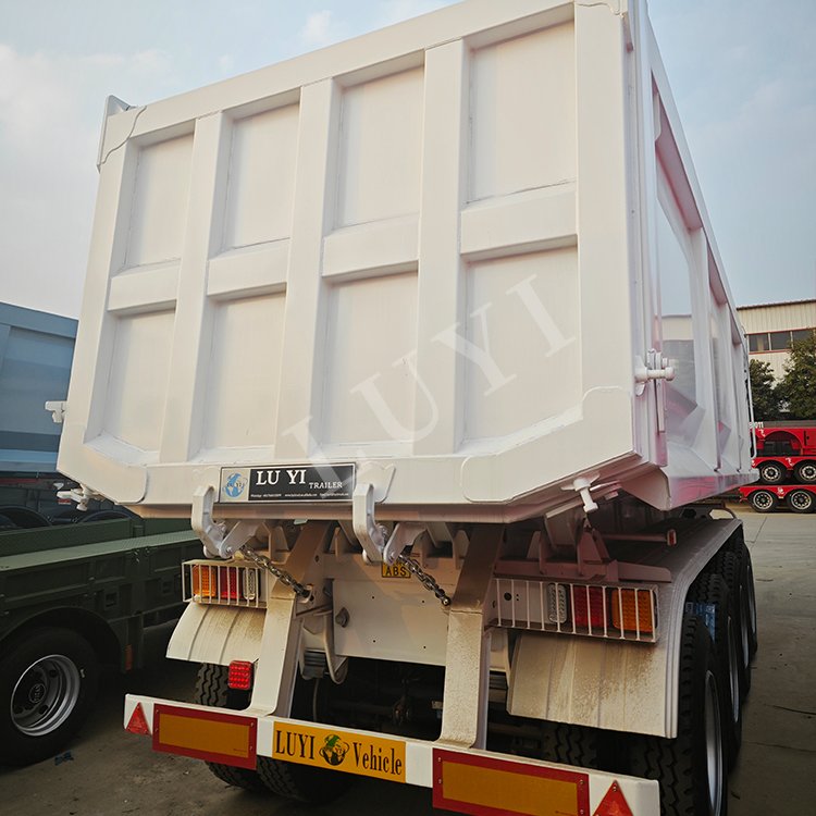 4 Axle U Shape Hydraulic Cylinder Rear End Dump Tipping Tipper Semi Truck Trailer for Sale