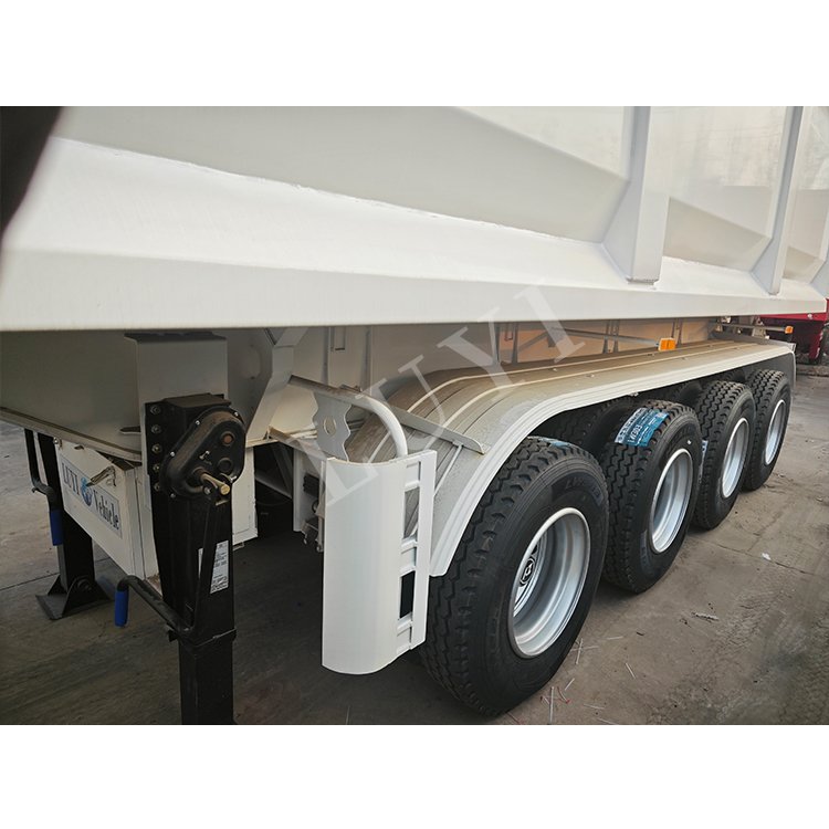 4 Axle U Shape Hydraulic Cylinder Rear End Dump Tipping Tipper Semi Truck Trailer for Sale