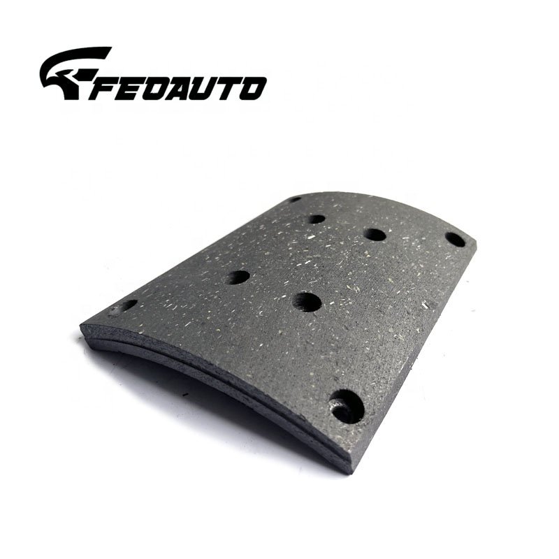 OEM Quality Truck Rear Axle Brake Shoes Ceramic Friction Drum Brake Lining WVA 19488 19496 MP36 For MN MB