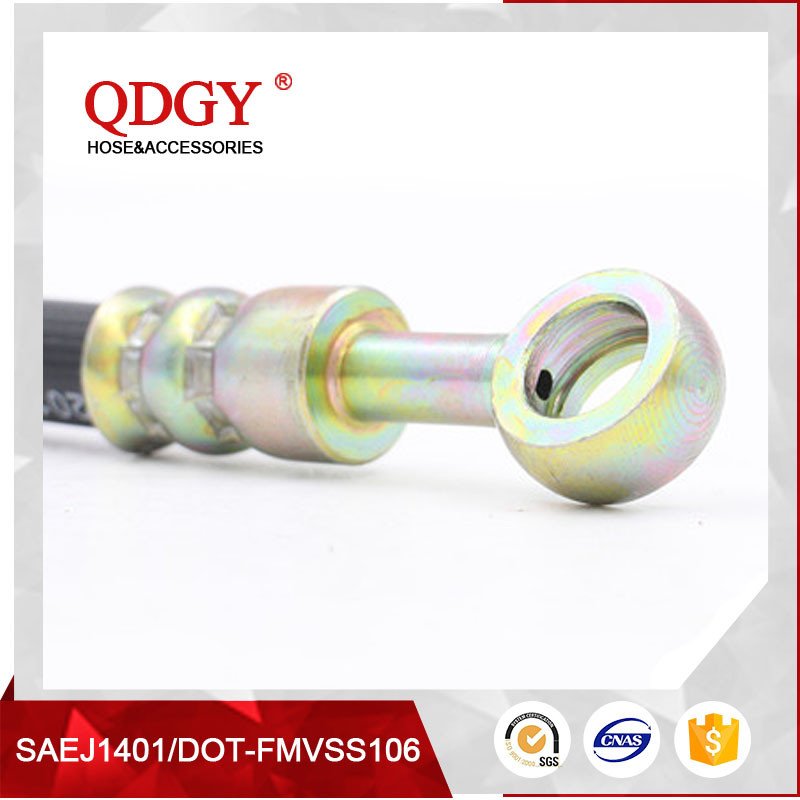 SAE J1401 FMVSS106 Certified Motorcycle Brake Hose Durable Steel & Rubber Material Auto Brake Hoses
