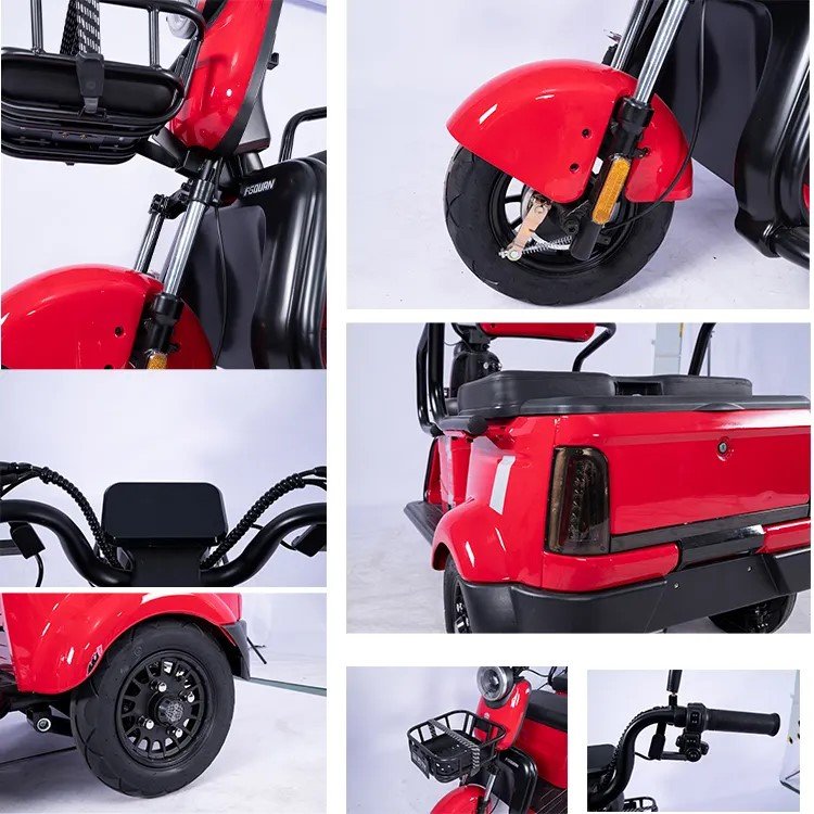 60V 500W Electric Tricycle Series 50KM Adult Electric Scooter & Bicycle with Open Body for Commute & Leisure