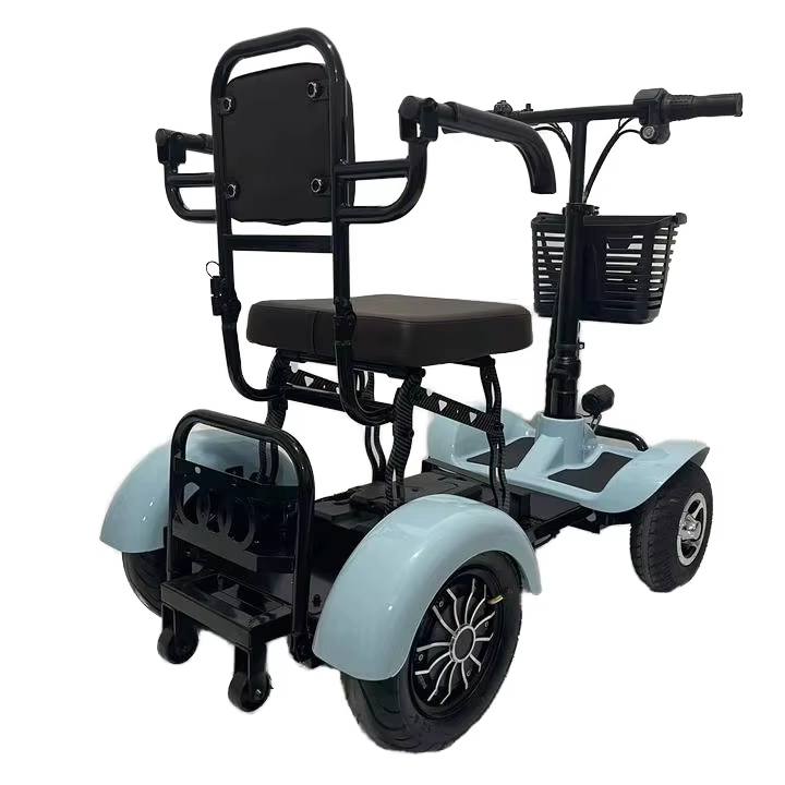 500W Motor Red Folding Electric Four-wheeler the Vehicle Is Small in Size and Easy to Drive in the City or in Narrow Spaces