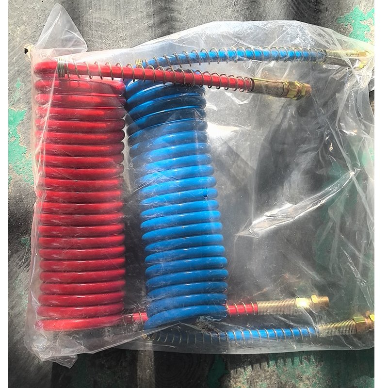 Spiral Polyurethane Pu Coil Pneumatic Blue and Red Air Brake Hose for Semi Truck Tractor Trailer