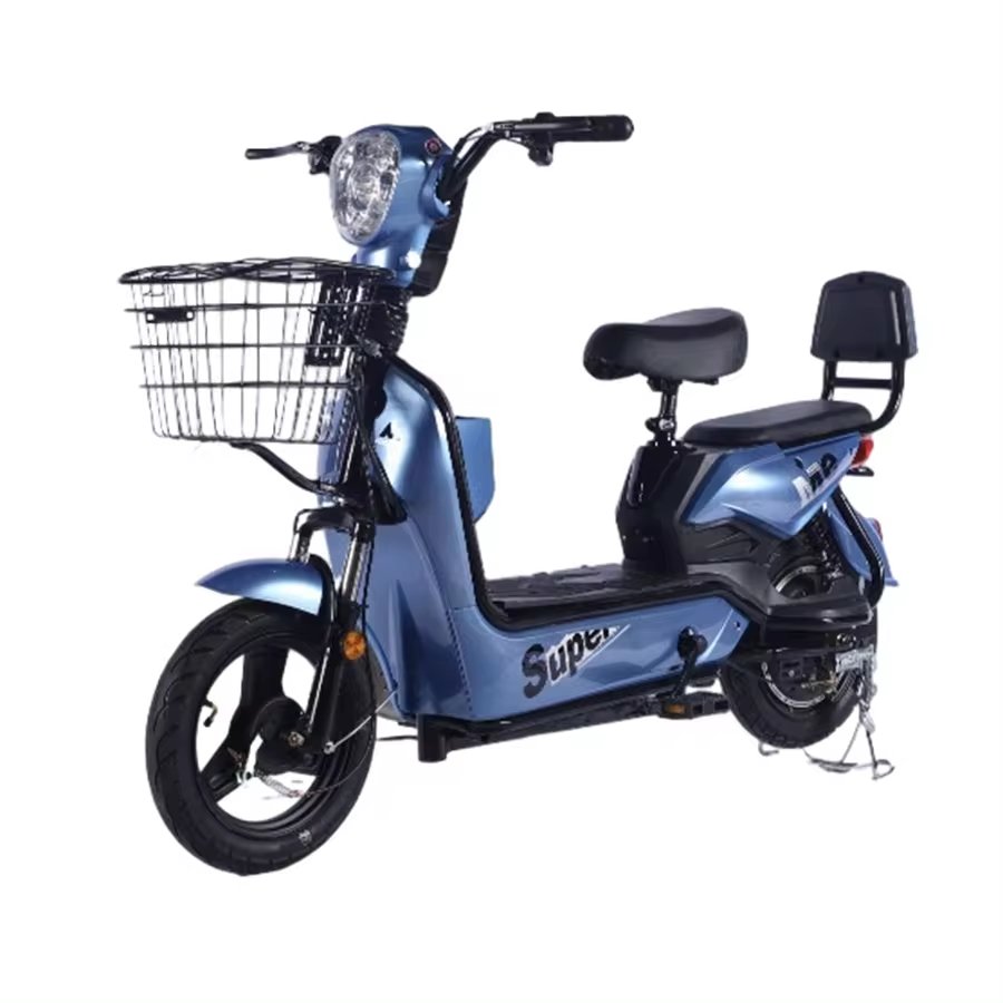 Cheap New 2-Wheel 350W 500W 48V Electric Mopeds with Pedals Digital Smart 3-Speed Electric Bikes Rear Hub Motor Range 50KM