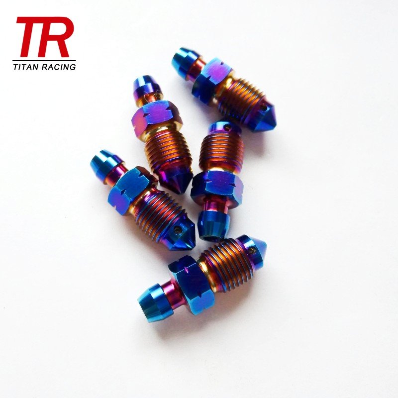 Gr5 Black Titanium Bleed Nipple Screw M7 M8 M10 for Brake Caliper