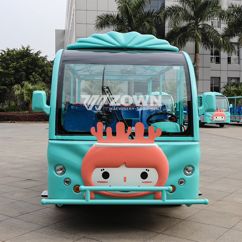 Electric Sightseeing Bus Tour Bus With Door Scenic Spots Cartoon Bus With air Conditioning