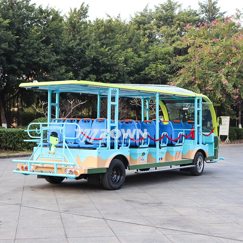 Electric Sightseeing Bus Tour Bus With Door Scenic Spots Cartoon Bus With air Conditioning