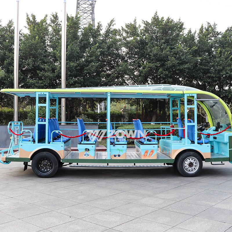 Electric Sightseeing Bus Tour Bus With Door Scenic Spots Cartoon Bus With air Conditioning