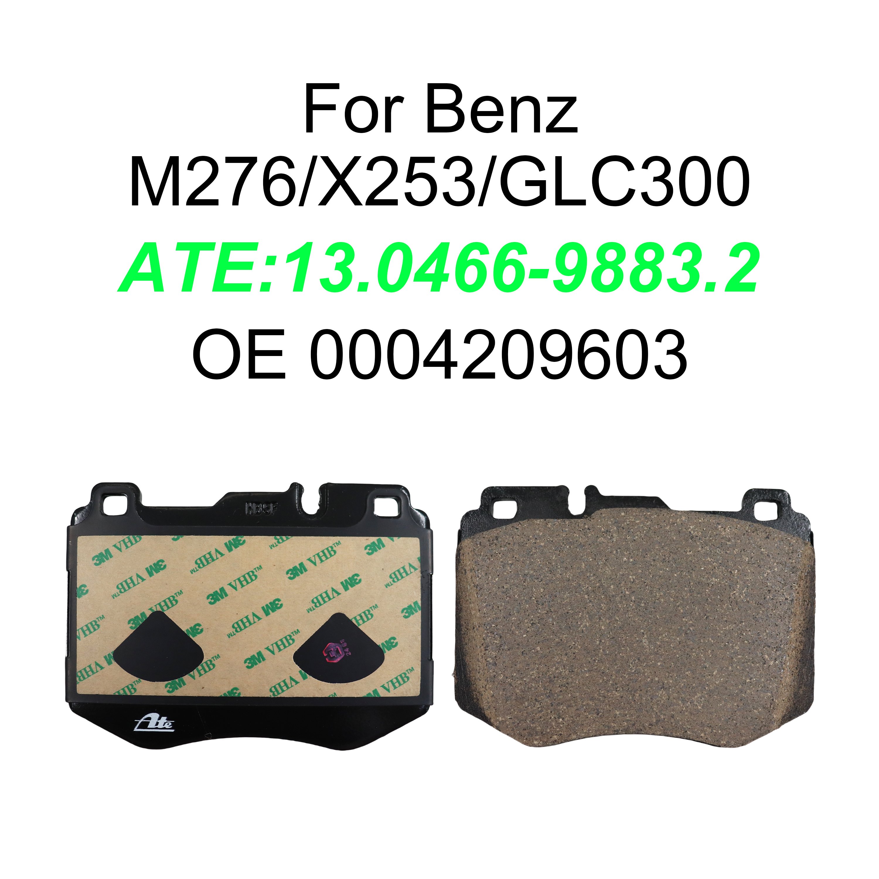 Genuine Quality Metallic Ceramic Auto Brake Pads Brake Discs Car Accessories Spare Parts Brake Pads for Benz M276/X253/GLC300