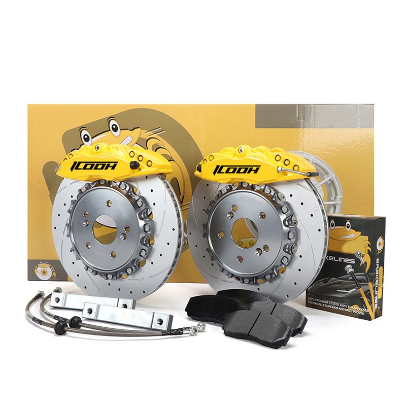 Auto Brake Accessories Sport Racing Brake Caliper Disk Rotors Pads Line Systems for Fiat 500 Abarth