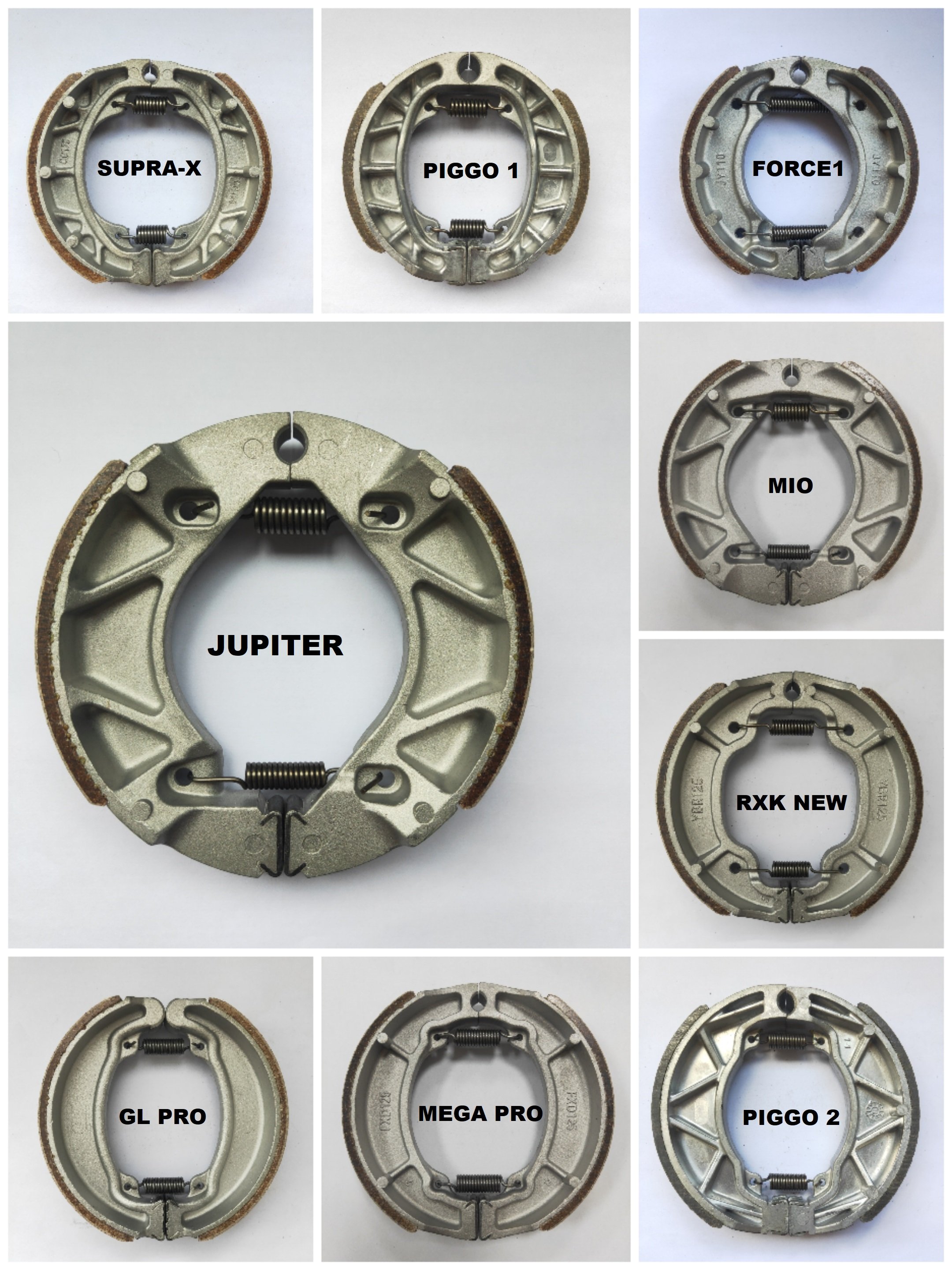 Motorcycle Ybr125 Rear Brake Shoe for Yamaha YBR 125 YS125 YBR250 MIO JUPITER