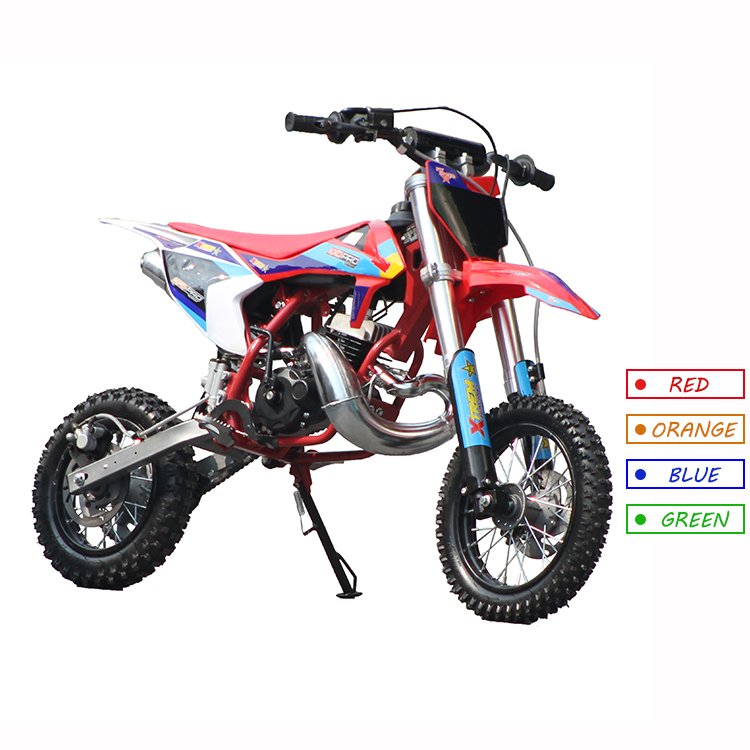 OEM Accepted Single Cylinder Force air Cooling 2 Stroke Kick Start 50cc Dirt Bike 50cc Pocket Bike