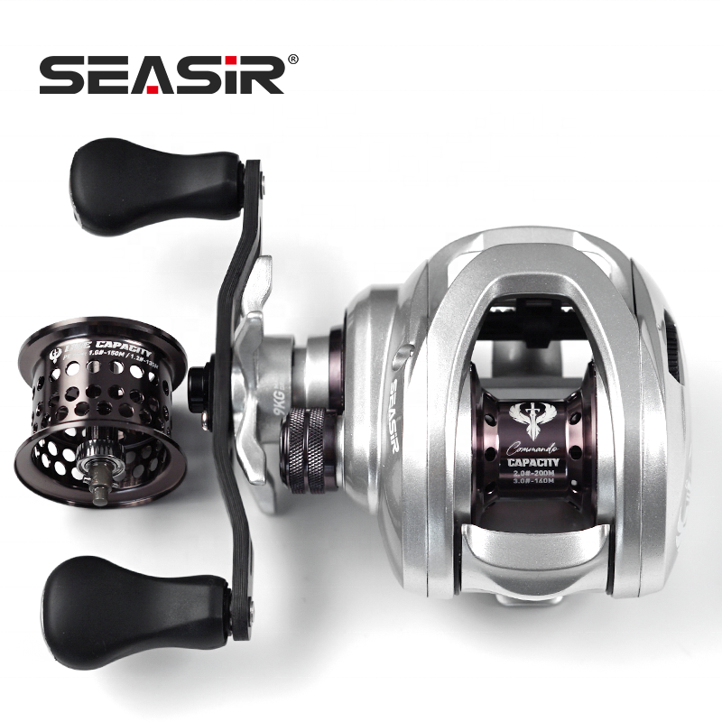High Quality Commando OEM Black Baitcasting Reel Ultralight BFS Double Spool NMB BB Ratio 7.1:1 Power Drag 9kg Fishing