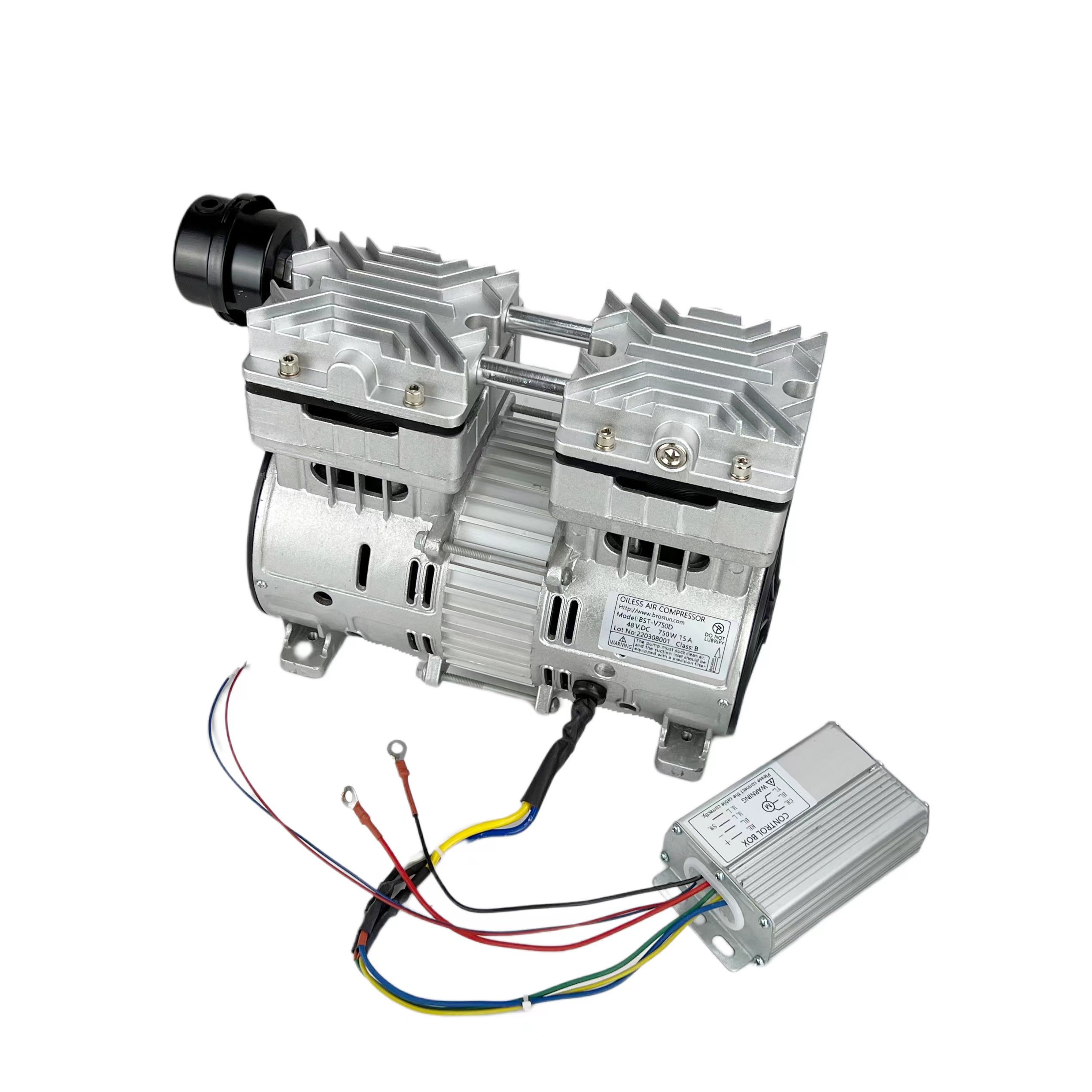 DC Compressor Vacuum Pump Electric Vehicle Brake Master Cylinder Shinkansen BLDC 48v 750W Oil-free air Compressor for Oxygen