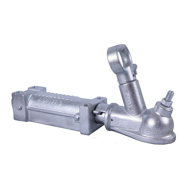 Hydraulic Over Ride Trailer Coupling Zinc Plated with 3/4" Master Cylinder and Bracket