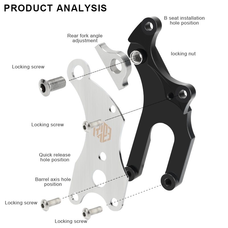 Riderace Bicycle Disc Brake Adapter Conversion Disc Brake Aluminum Alloy Road Bicycle Converter Adapter Cycling Accessories