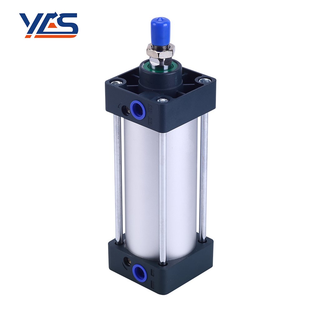 SC Series Hydraul Piston Rod Aluminium Alloy Double/single Acting Standard Pneumatic air Compact Cylinder with PT/NPT Port