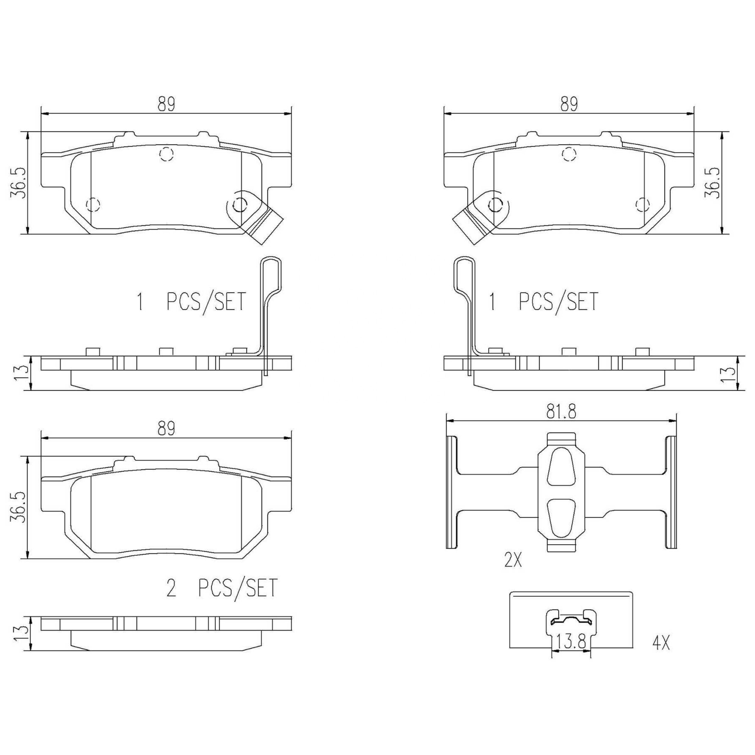 High Performance Factory Auto Parts Brake Pads (Pastillas De Freno) OEM Disc D564/wva 21738/23343/23344 Is Rear Axle Brake