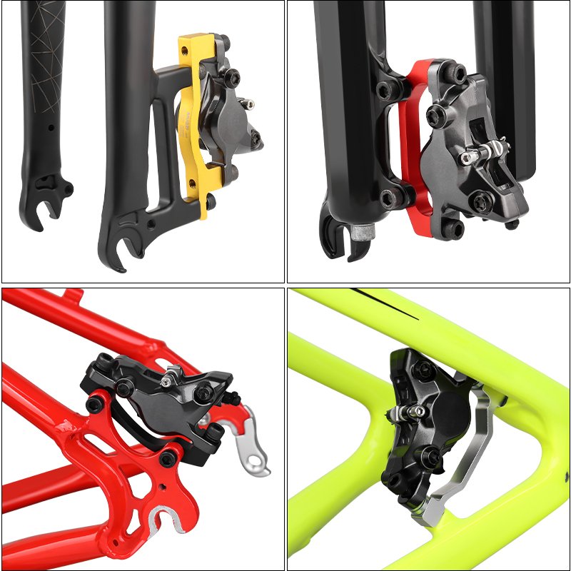 MUQZI Bicycle Disc Brake Bracket Conversion Front Rear Frame a B Pillar Adapter 140 160 180 203mm Disc Brake Caliper Mount