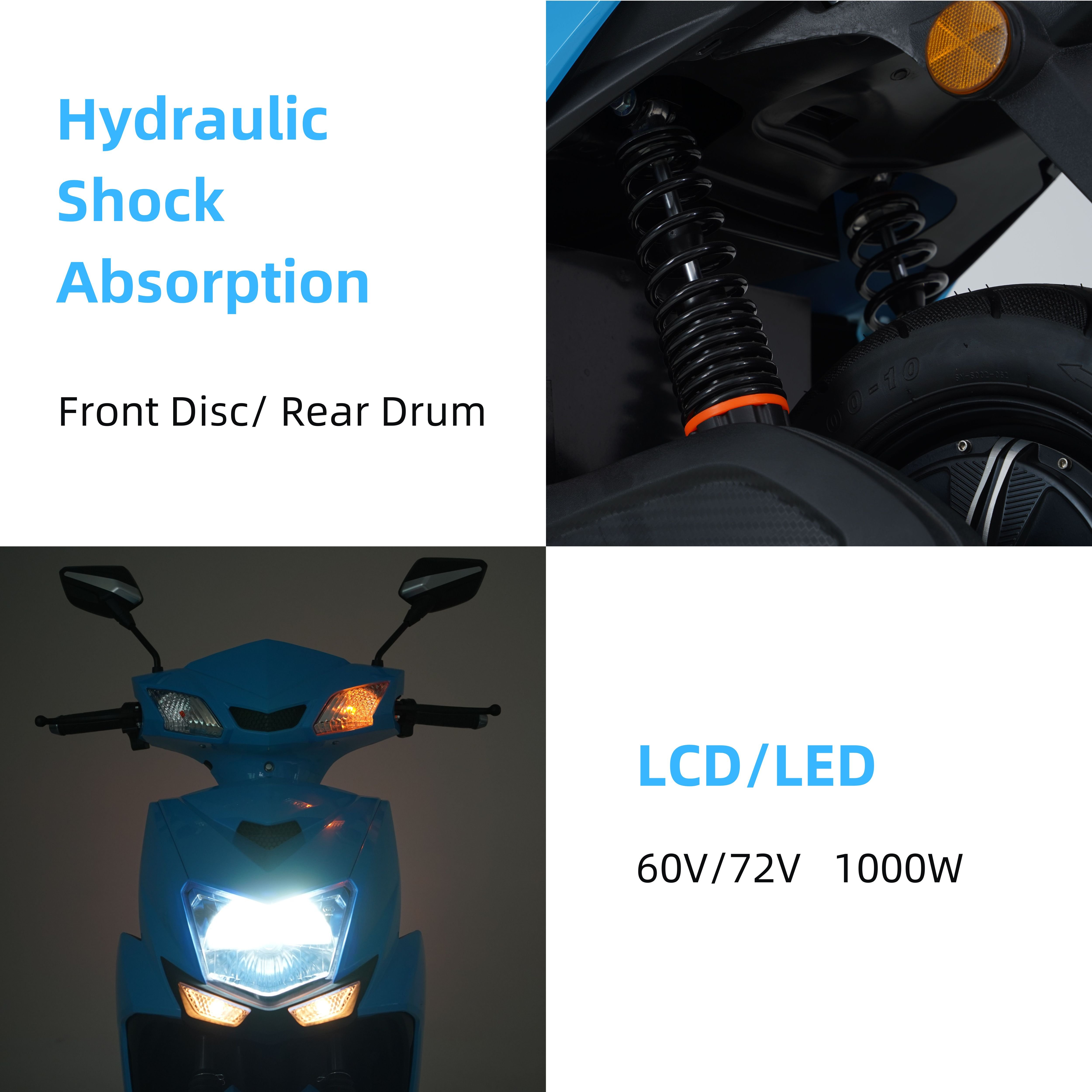 Ce Eec Coc Best Sale Fast Speed Rechargeable Two Wheel Electric Scooter Electric Motorcycle Display Racks