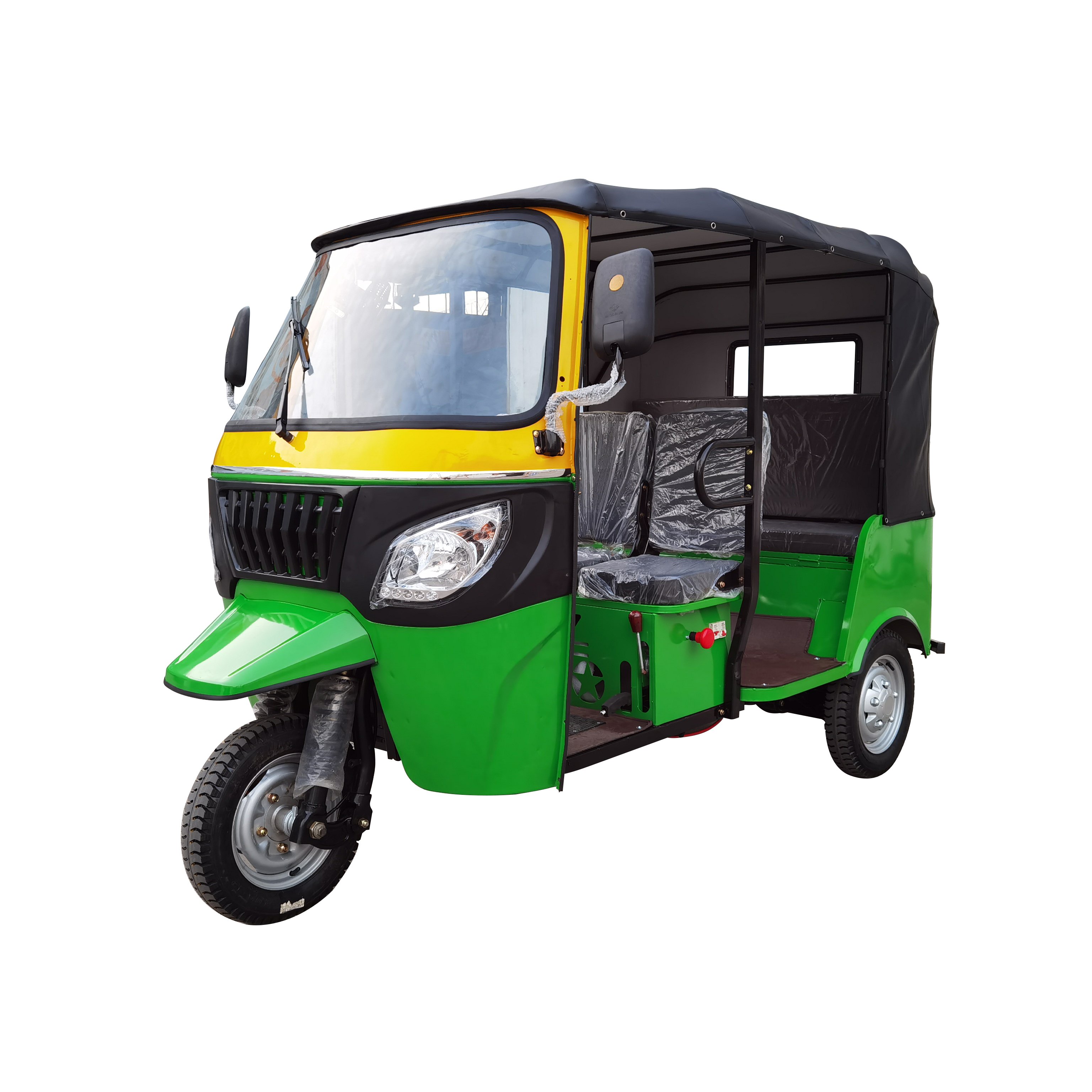 Open-Body 200CC Tuktuk Gasoline Passenger Taxi Tricycle With Water Cooled Engine for 6 People