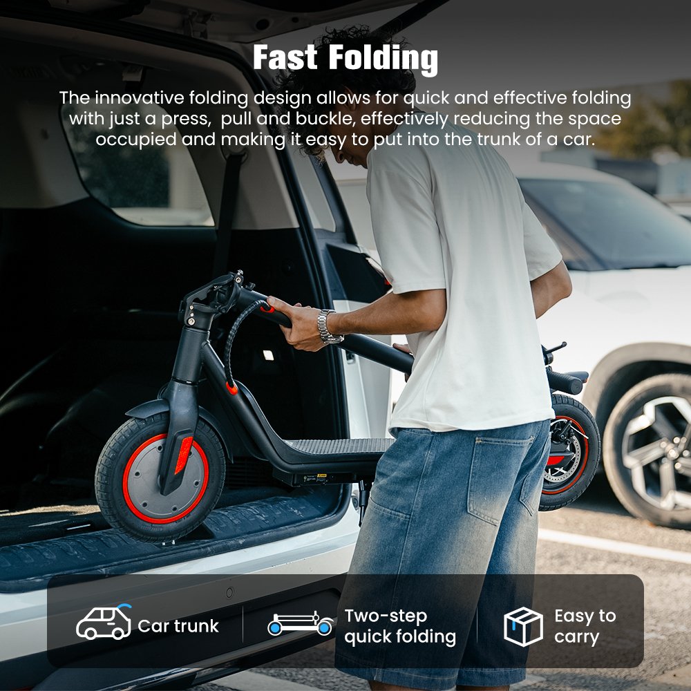 IScooter New I9M 7.5Ah 500W Electric Scooter 10inch Foldable Scooter Electric Kick Scooter 35km/h Adult EScooter